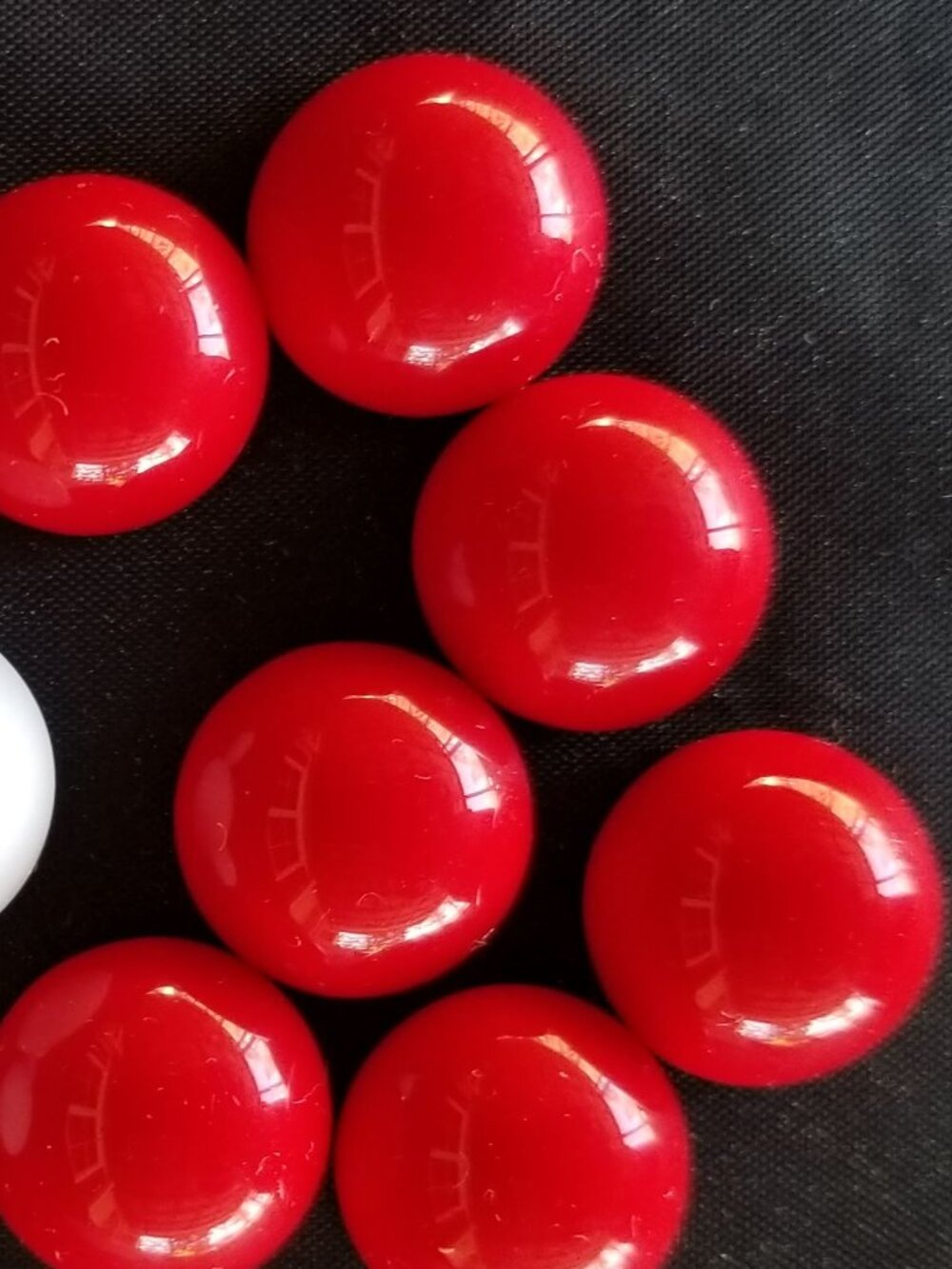 15mm Glass Cabochons Carbuncles Red 1/4 Gross Factory Pack